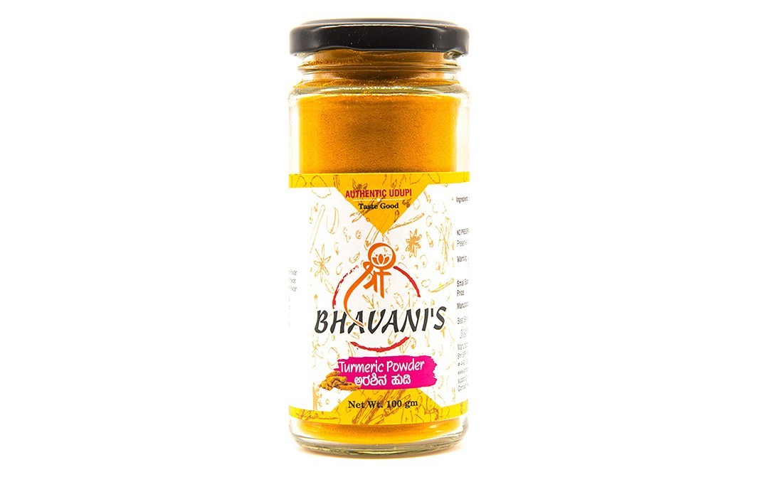 Bhavani's Turmeric Powder    Glass Jar  100 grams